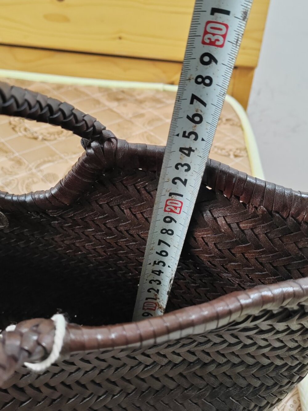 DRAGON DIFFUSION Nantucket large woven leather tote — Dark brown - Picture 13 of 13